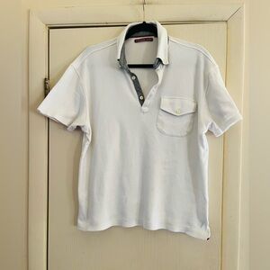 Men’s Harvard Yard Cotton Prep School Tennis Prep Nautical Coastal Polo Shirt L